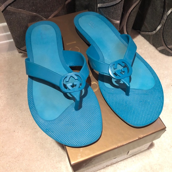 Gucci Shoes - Gucci Rubber Flip Flops